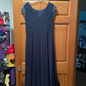 Floor length Navy Dress